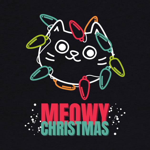 Christmas Cat Meowy Christmas by nathalieaynie